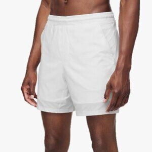 NWOT lululemon Men's Pace Breaker Short (White (7" Lined)